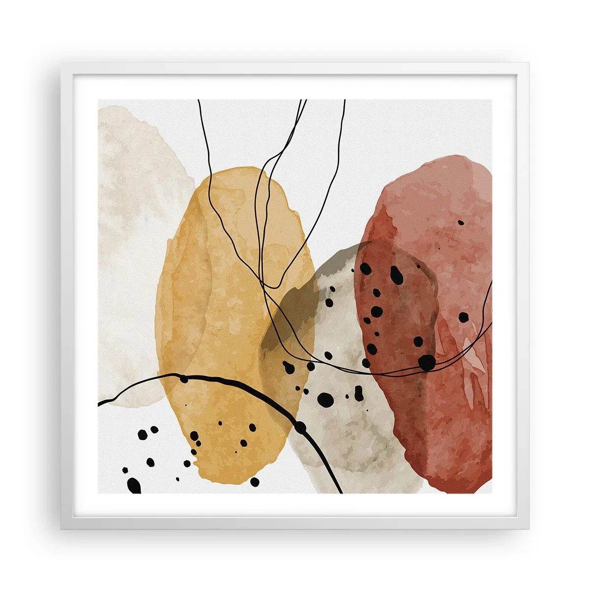 Affiche dans un cadre blanc - Poster - Léger et transparent comme l'air - 60x60 cm