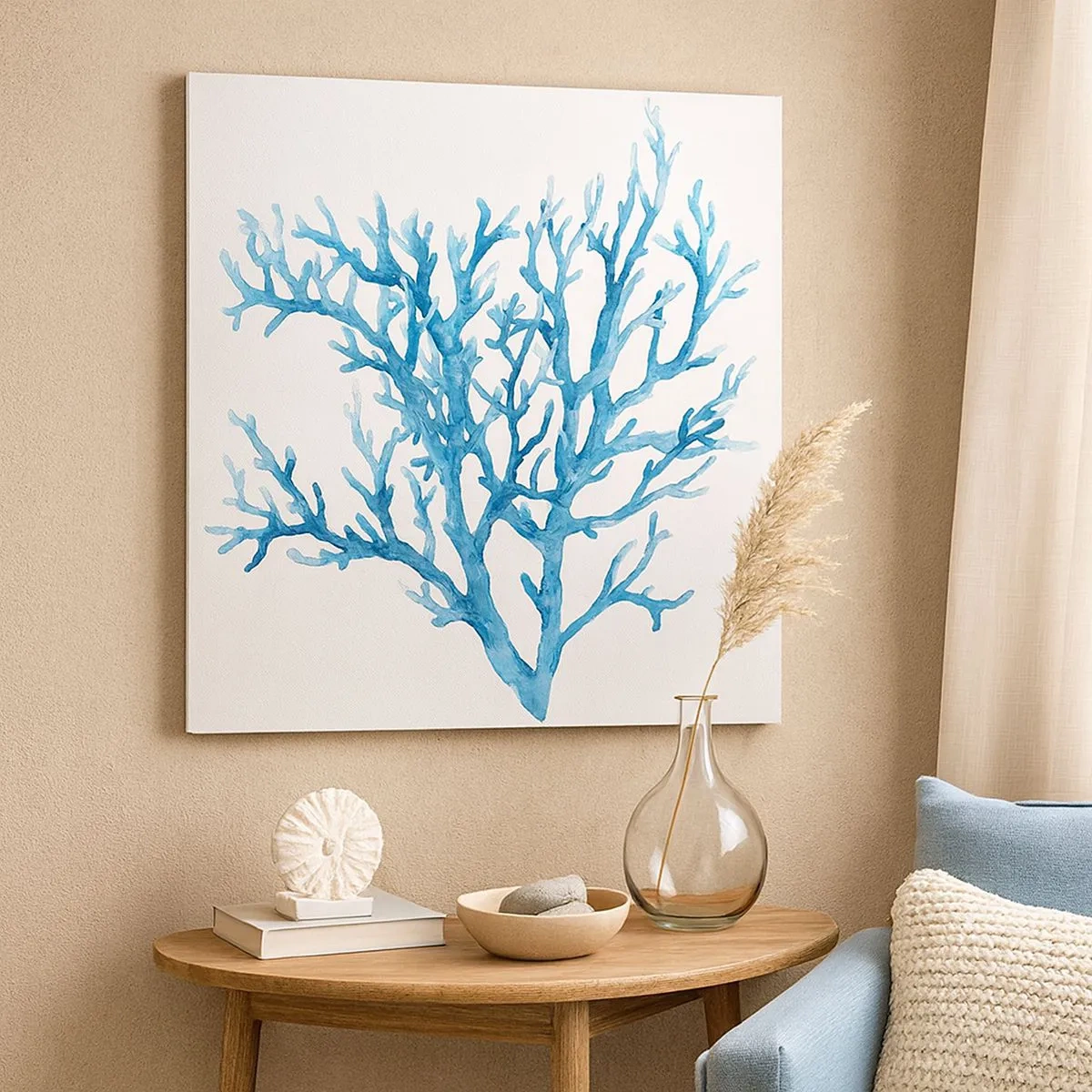 Impression sur toile - Image sur toile - Filigrane nautique - 30x30 cm