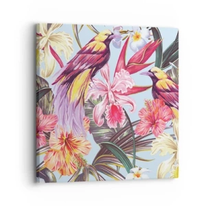 Impression sur toile - Image sur toile - Pétales et plumes - 30x30 cm