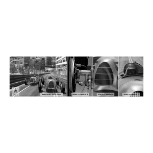 Échantillon de Papier Peint Autocollant Deluxe Sticker - Il y a longtemps à Monté Carlo - Automobile, Course, Ancien - 100x30 cm