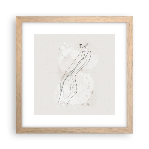 Affiche dans un chêne clair - Poster - Trompe l'oeil - 30x30 cm