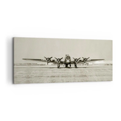 Impression sur toile - Image sur toile - Toujours prêt! - 100x40 cm