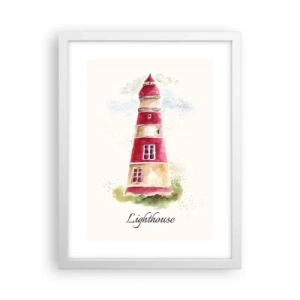 Affiche dans un cadre blanc - Poster - Il y a toujours beau temps autour - 30x40 cm