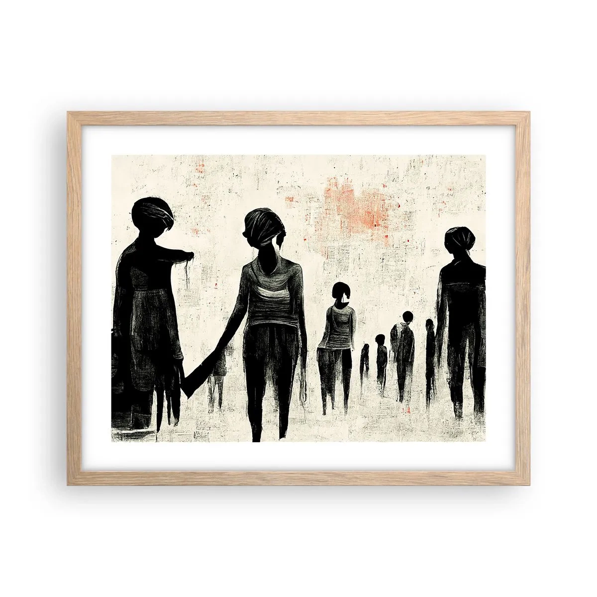 Affiche dans un chêne clair - Poster - Contre la solitude - 50x40 cm