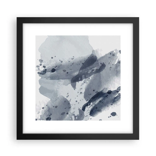 Affiche dans un cadre noir - Poster - Étude de la nature de l'eau - 30x30 cm