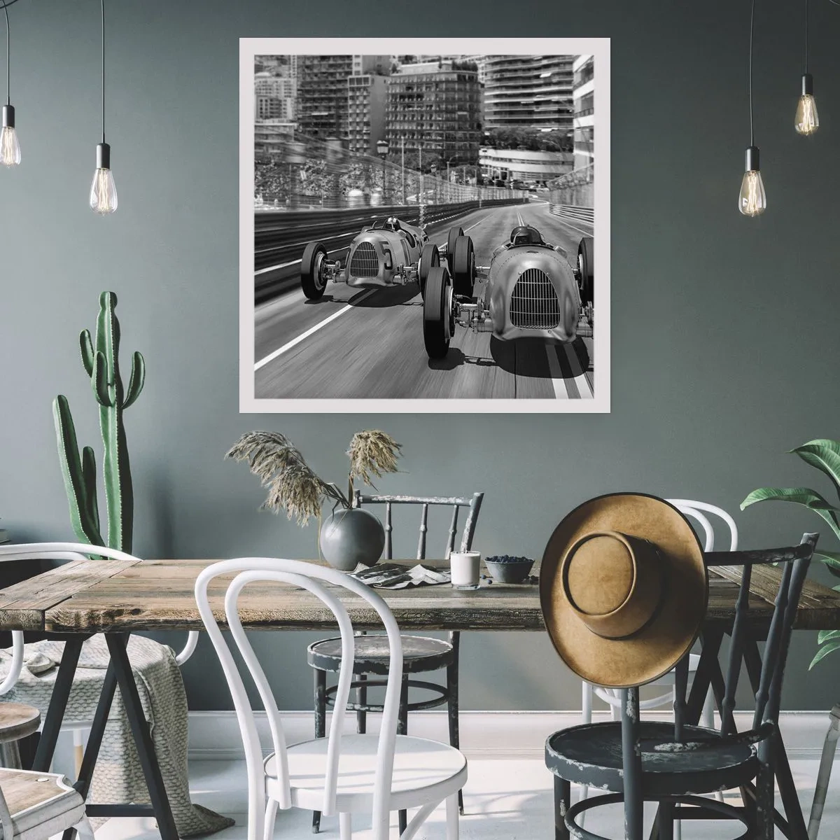 Affiche - Poster - Il y a longtemps à Monté Carlo - 50x50 cm