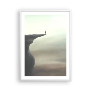 Affiche dans un cadre blanc - Poster - Tout en haut, bien entendu! - 50x70 cm