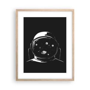 Affiche dans un chêne clair - Poster - Sympa la vue - 40x50 cm