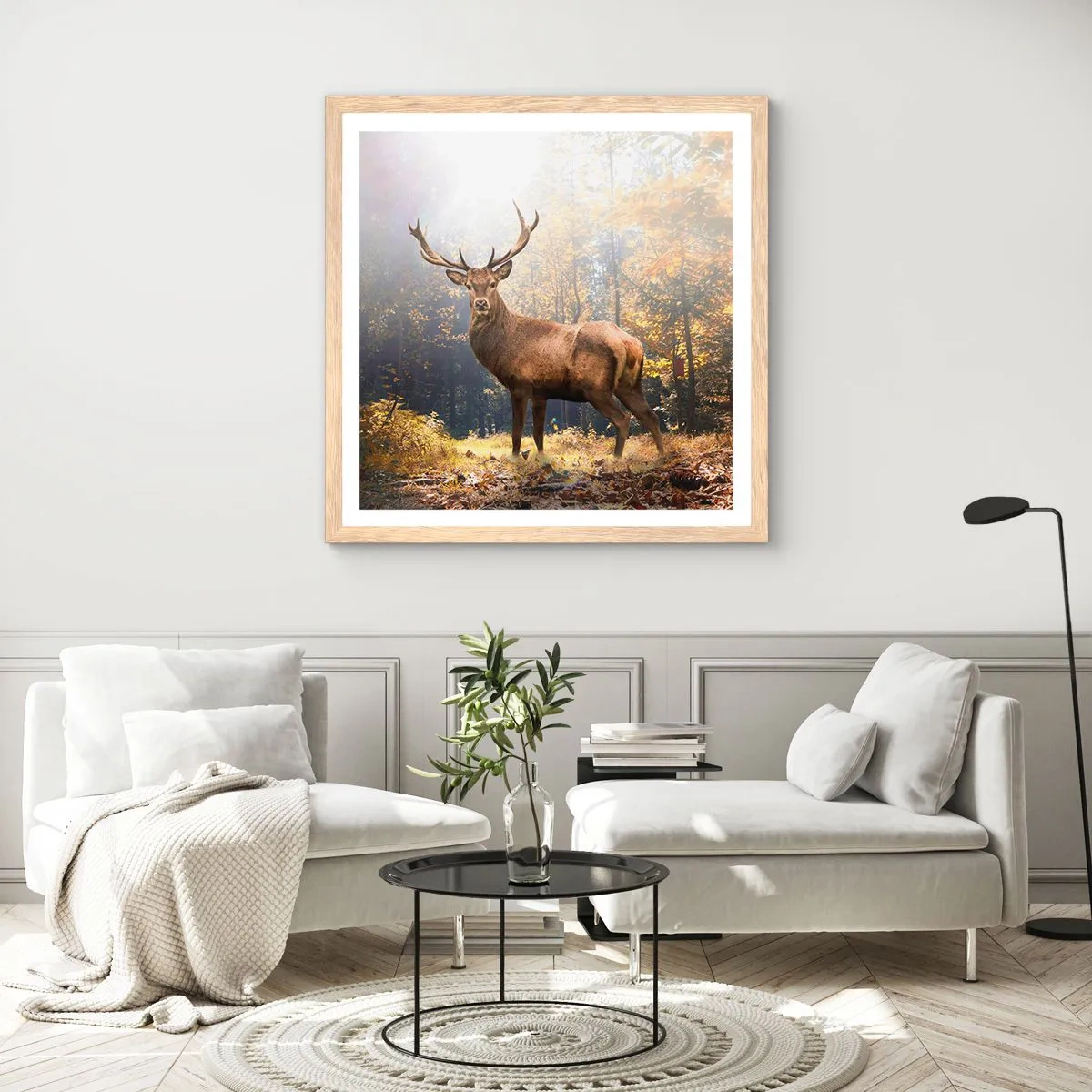 Affiche dans un chêne clair - Poster - Toute sa majesté - 40x40 cm