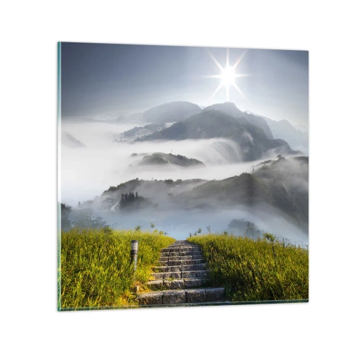 Impression sur verre - Image sur verre - Toujours plus haut vers les nuages - 30x30 cm