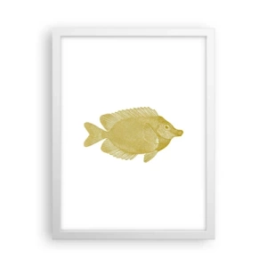 Affiche dans un cadre blanc - Poster - Du poisson et c'est tout - 30x40 cm