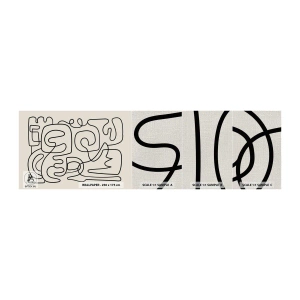 Échantillon de Papier Peint Premium Canvas - Suivez les indices - Abstraction, Morceau, Linéaire - 100x30 cm