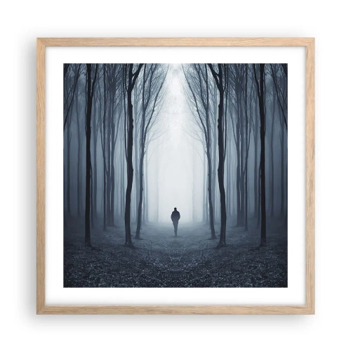 Affiche dans un chêne clair - Poster - Tout est simple et clair - 50x50 cm