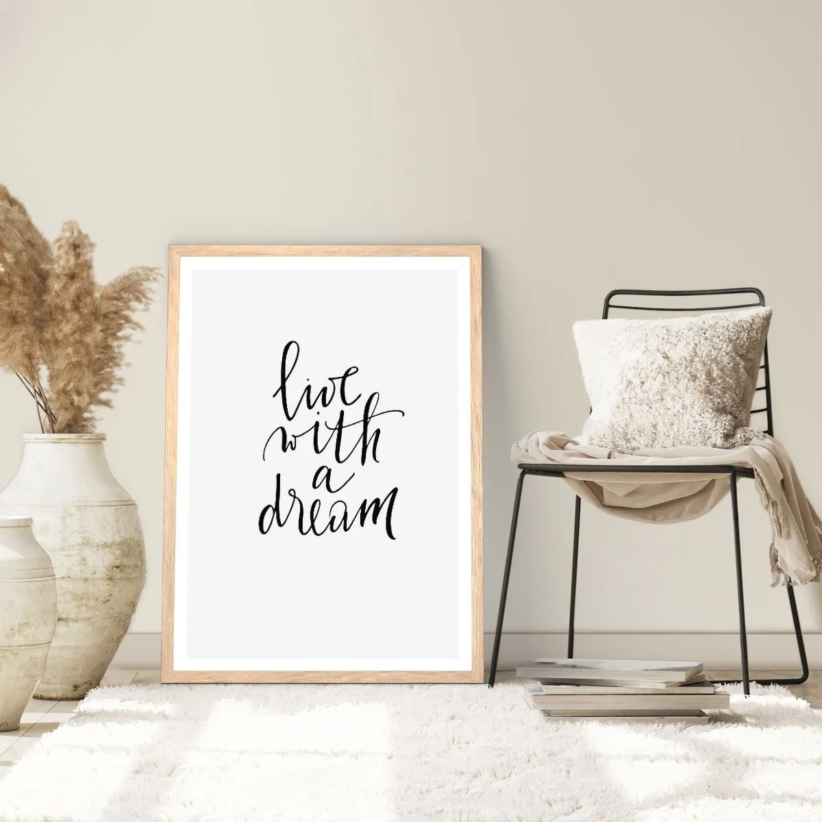 Affiche dans un chêne clair - Poster - Bien sur - 40x50 cm