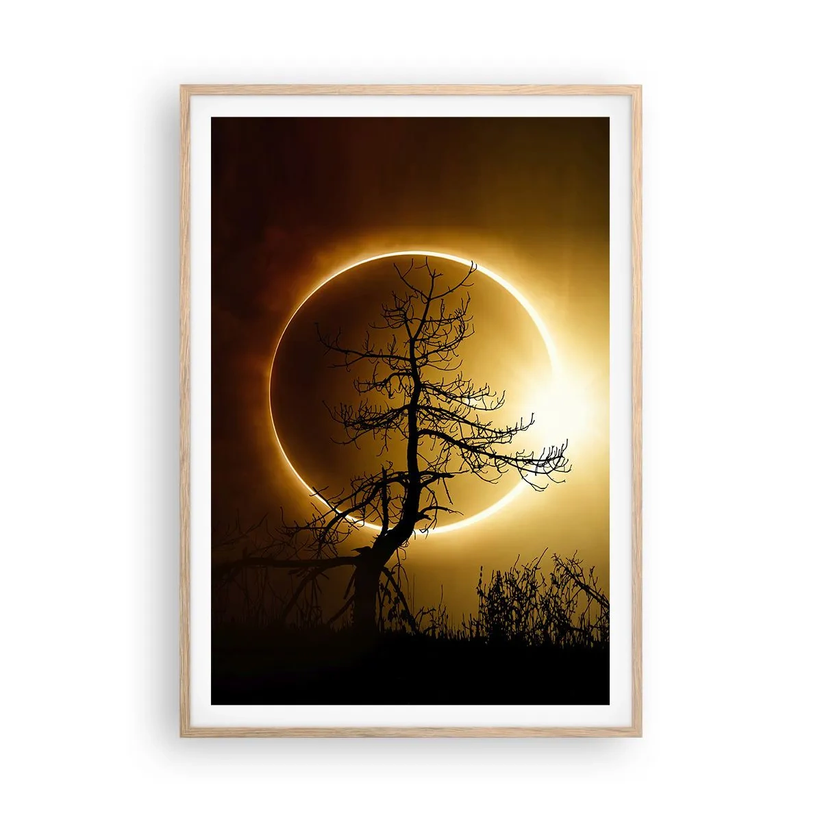 Affiche dans un chêne clair - Poster - Éclipse totale - 70x100 cm