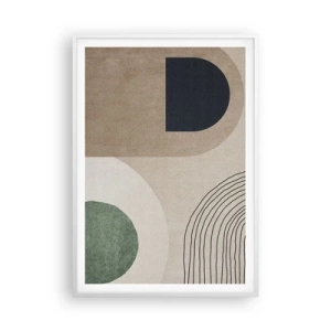 Affiche dans un cadre blanc - Poster - La douceur de l'ovale - 70x100 cm