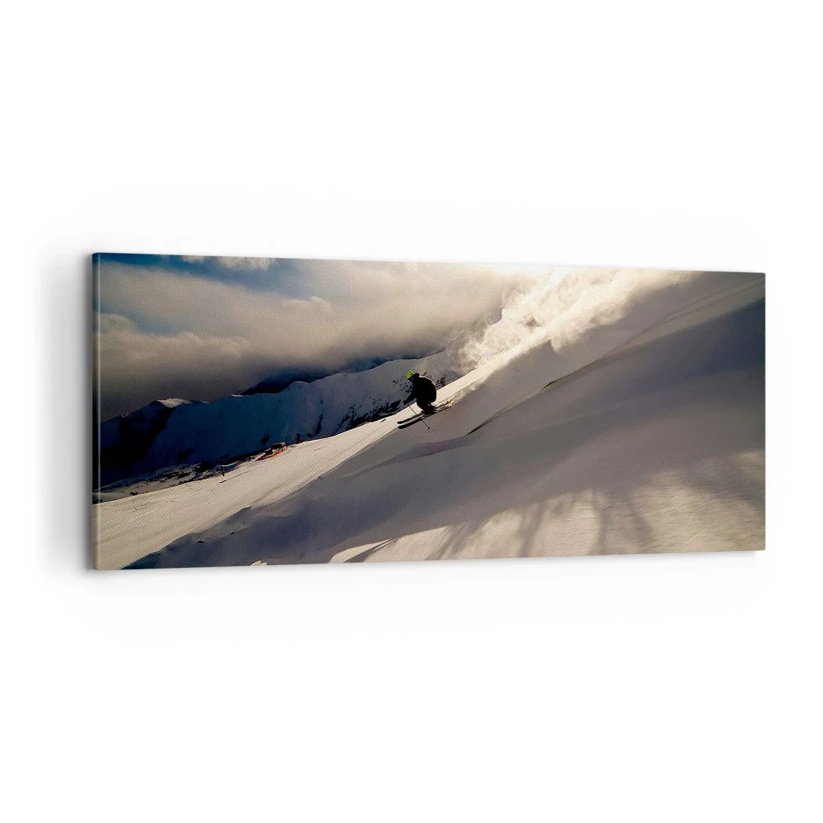 Impression sur toile - Image sur toile - Défi montagne accepté - 100x40 cm