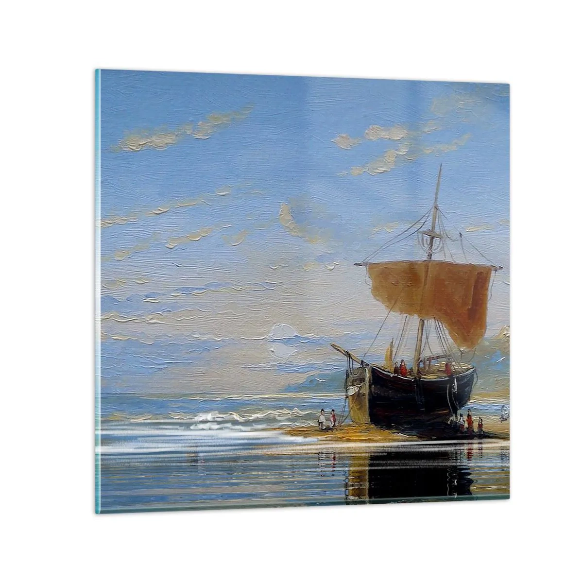 Impression sur verre - Image sur verre - Eau, terre, air - 40x40 cm