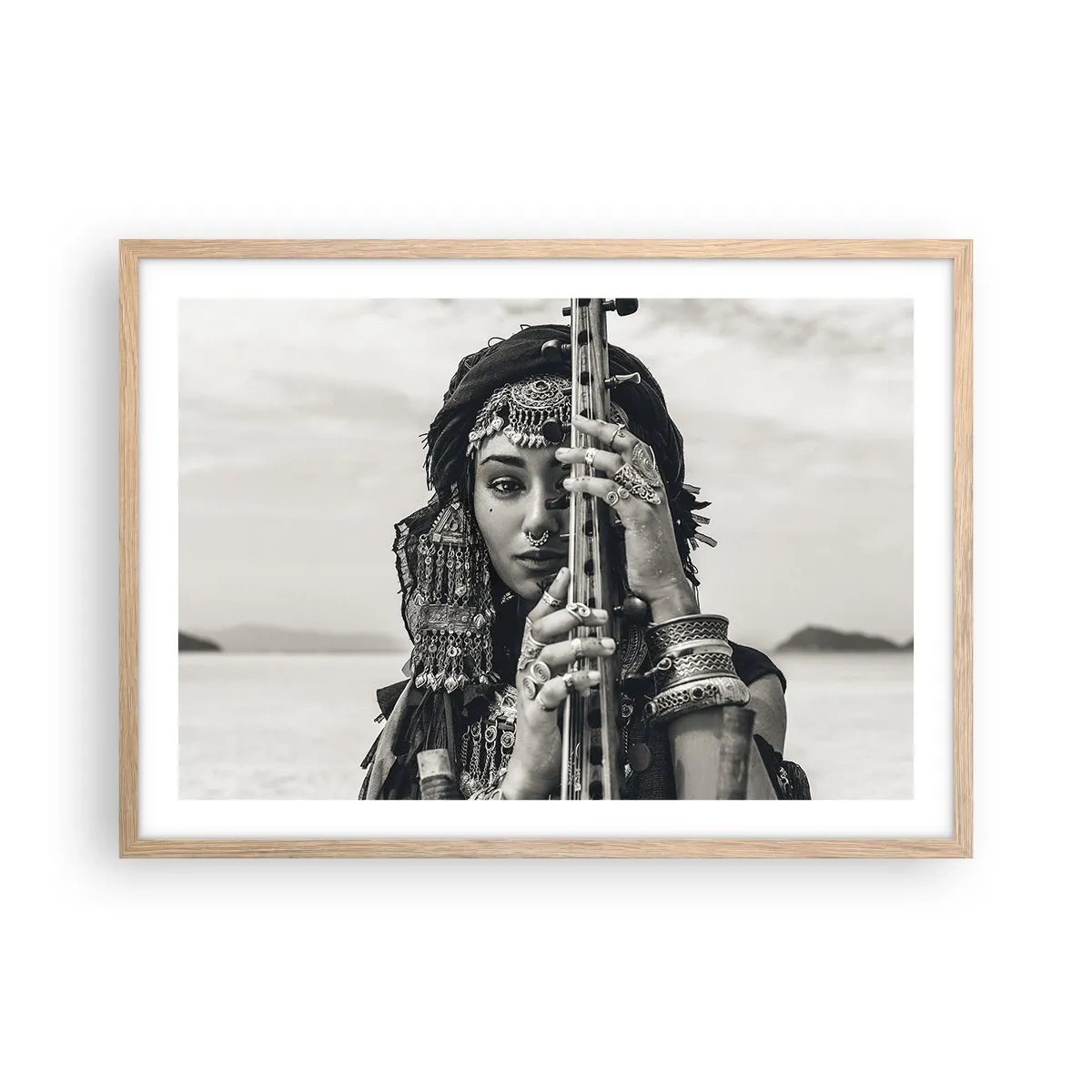 Affiche dans un chêne clair - Poster - Musique de l'Orient elle-même - 70x50 cm