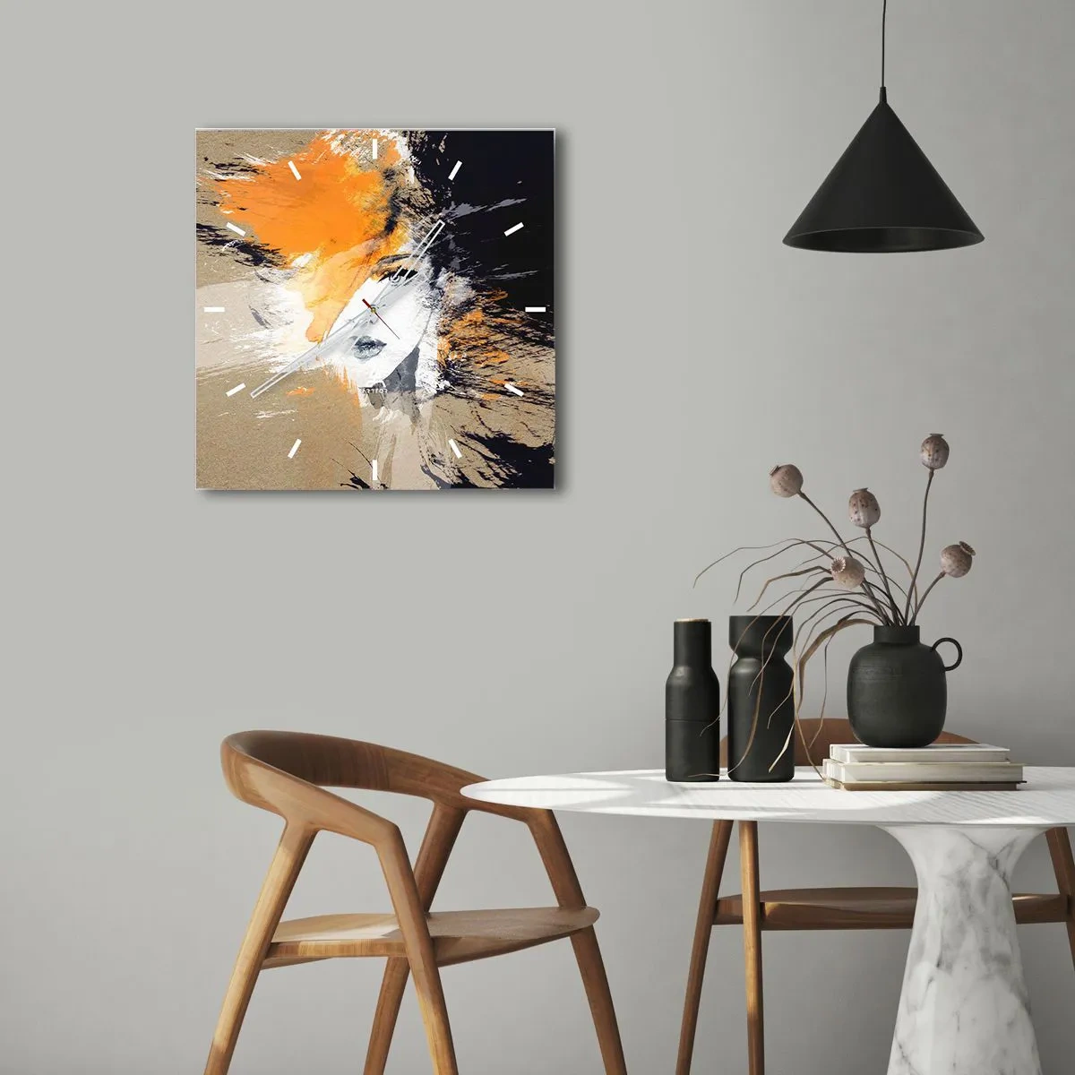 Horloge murale - Pendule murale - Et la lumière fut - 40x40 cm