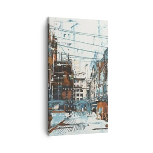 Impression sur toile - Image sur toile - Un sentier de ville usé - 45x80 cm