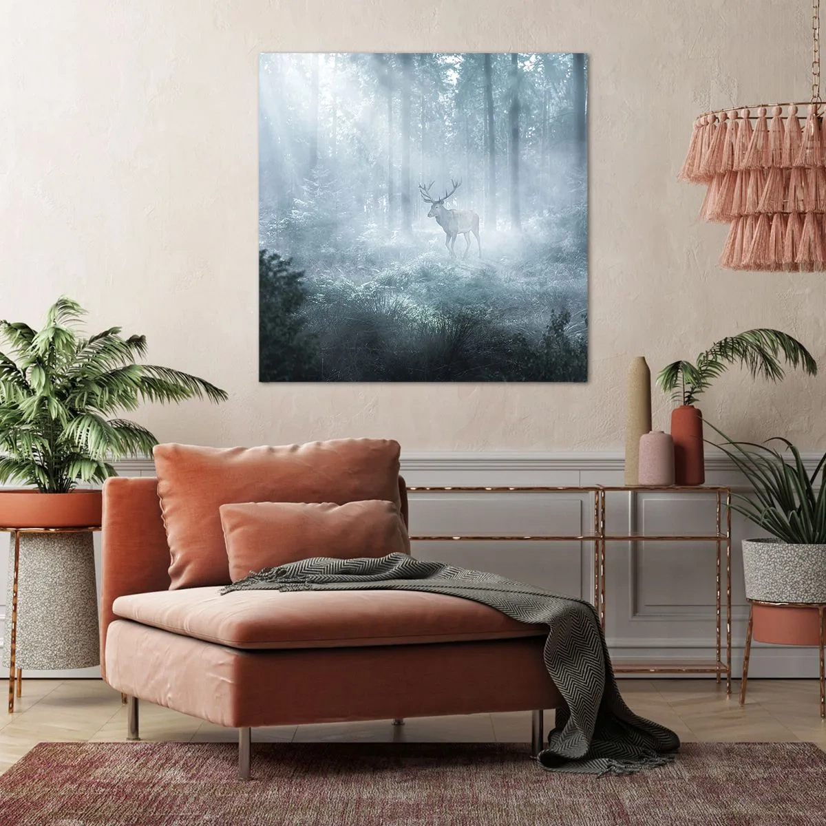 Impression sur toile - Image sur toile - Visite matinale du domaine - 30x30 cm
