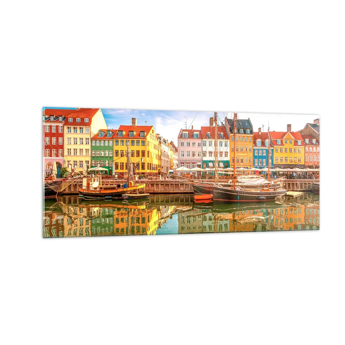 Impression sur verre - Image sur verre - Aussi lisse qu'un miroir au-dessus de l'eau - 100x40 cm
