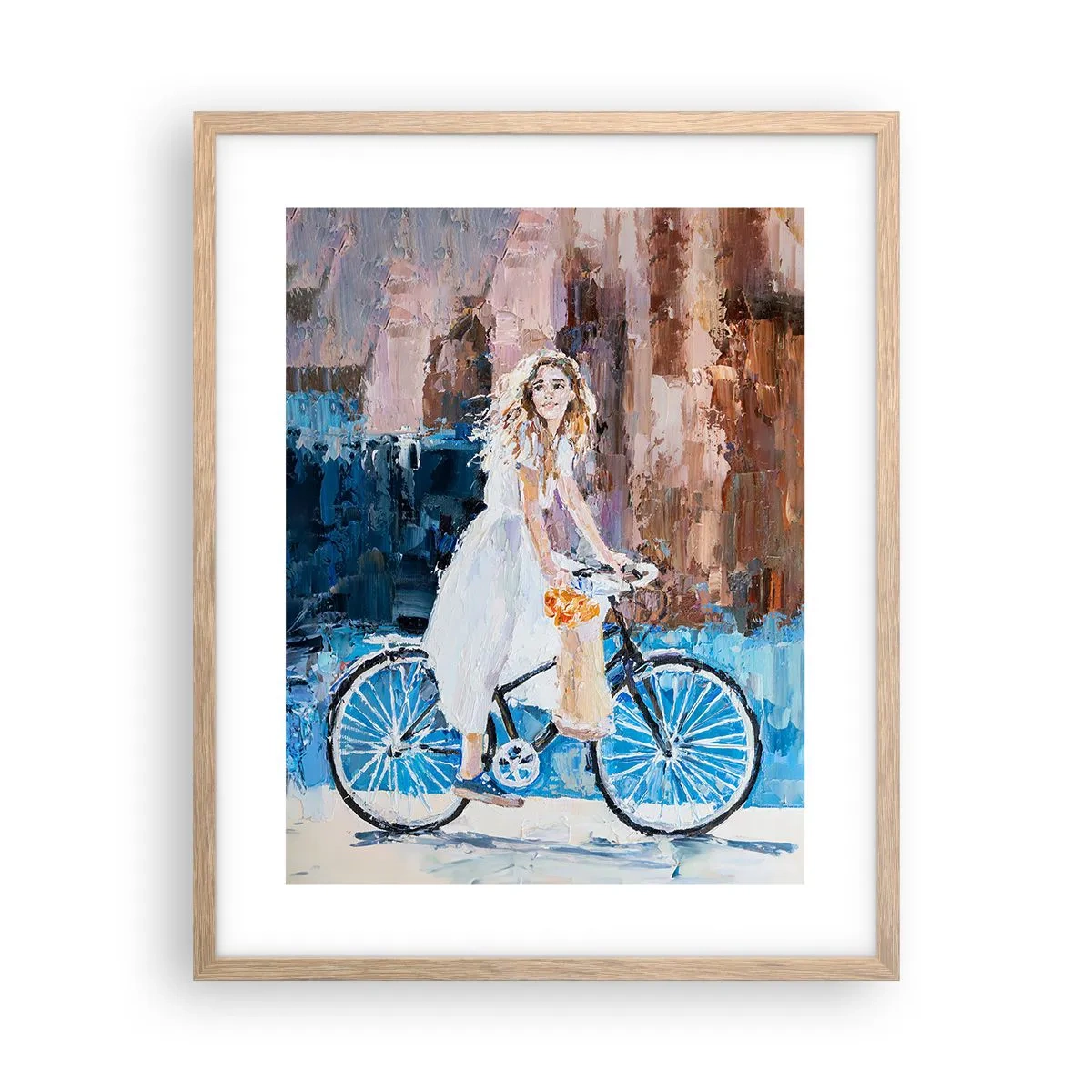 Affiche dans un chêne clair - Poster - Joie du matin - 40x50 cm