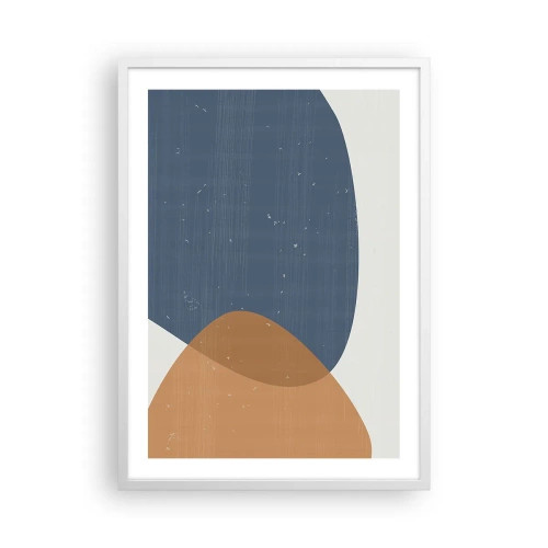 Affiche dans un cadre blanc - Poster - Ovales et influences - 50x70 cm