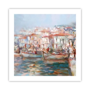 Affiche - Poster - Vacances pastelles - 50x50 cm