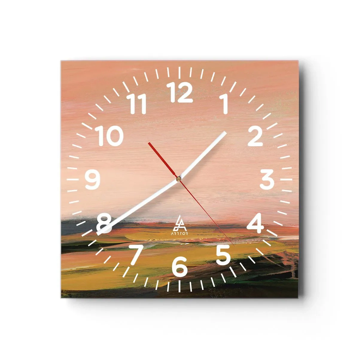 Horloge murale - Pendule murale - Dans les tons de roses - 30x30 cm