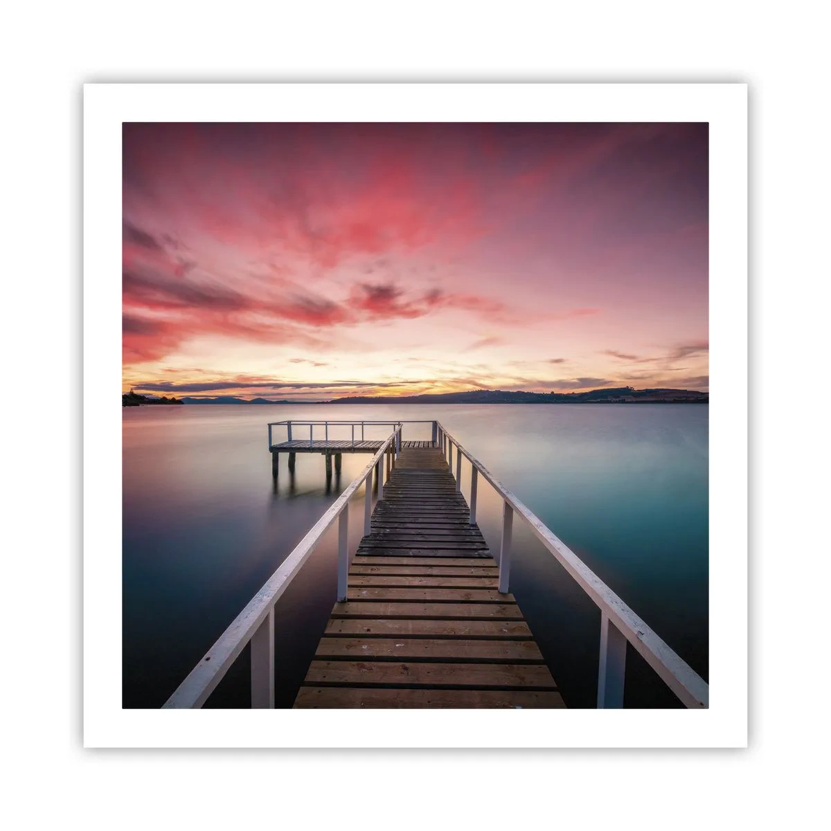 Affiche - Poster - La douce flamme du soir - 60x60 cm