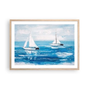 Affiche dans un chêne clair - Poster - Avec un ami à mes côtés - 70x50 cm