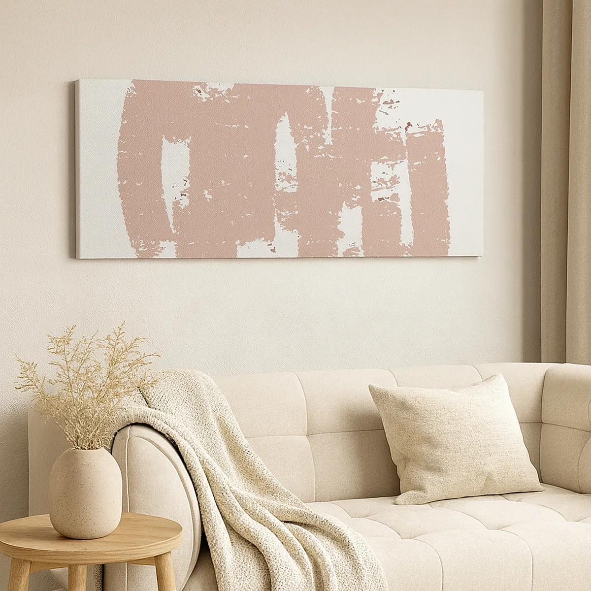 Impression sur toile - Image sur toile - Abstraction en rose tendre - 30x30 cm