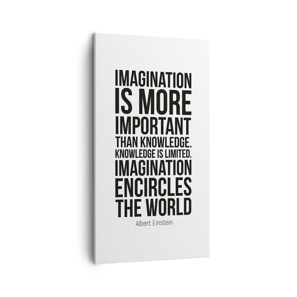 Impression sur toile - Image sur toile - Einstein sur le pouvoir de l'imagination - 45x80 cm