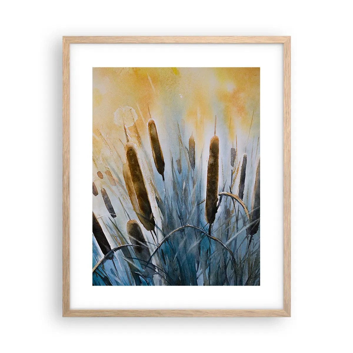 Affiche dans un chêne clair - Poster - Fraicheur de l'eau, chaleur du soleil - 40x50 cm