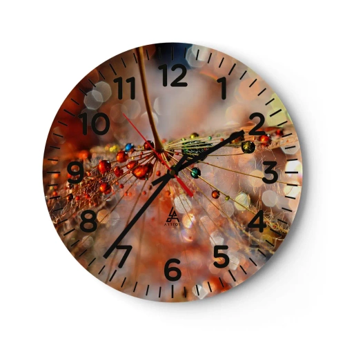 Horloge murale - Pendule murale - Enfilé sur un fil d'araignée - 30x30 cm