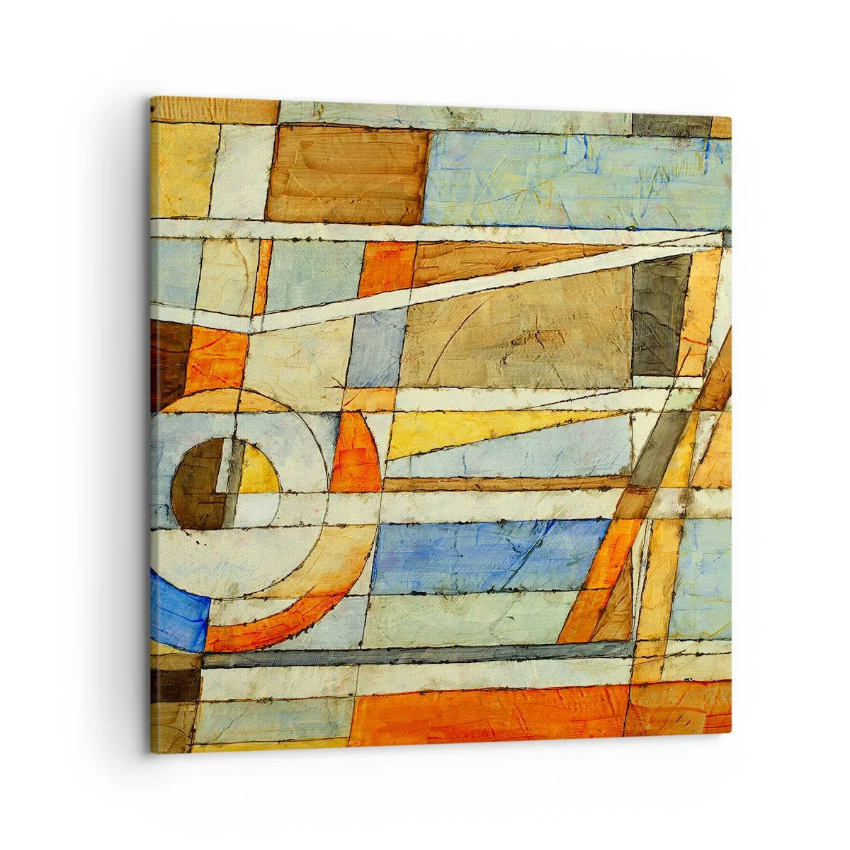 Impression sur toile - Image sur toile - Cubisme sur le chantier - 50x50 cm