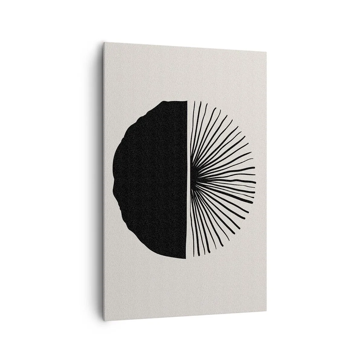 Impression sur toile - Image sur toile - Motif noir minimaliste sur fond clair - 80x120cm - Une gamme de possibilités - Décoration murale moderne pour le salon et la chambre ARTTOR