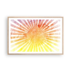 Affiche dans un chêne clair - Poster - Levant et couchant - 91x61 cm