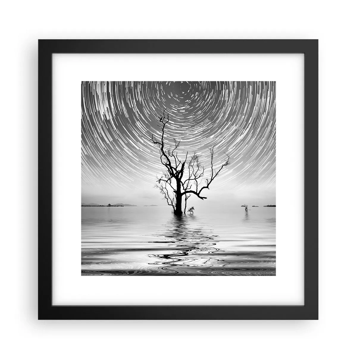 Affiche dans un cadre noir - Poster - La symphonie de la nature - 30x30 cm