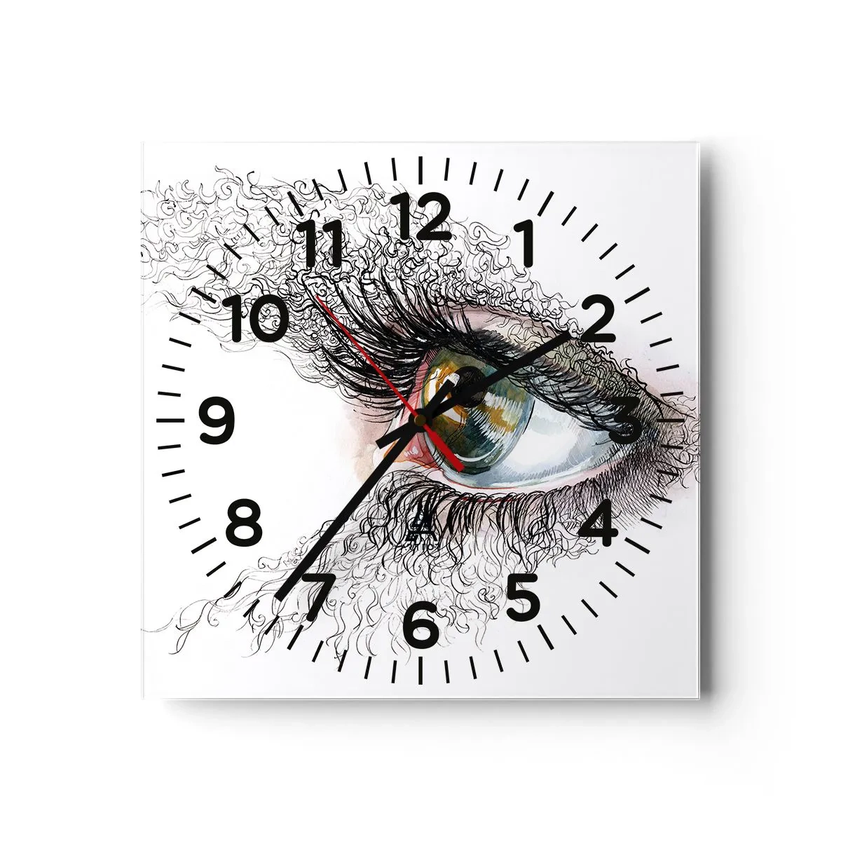 Horloge murale - Pendule murale - Regarde droit dans l'âme - 40x40 cm