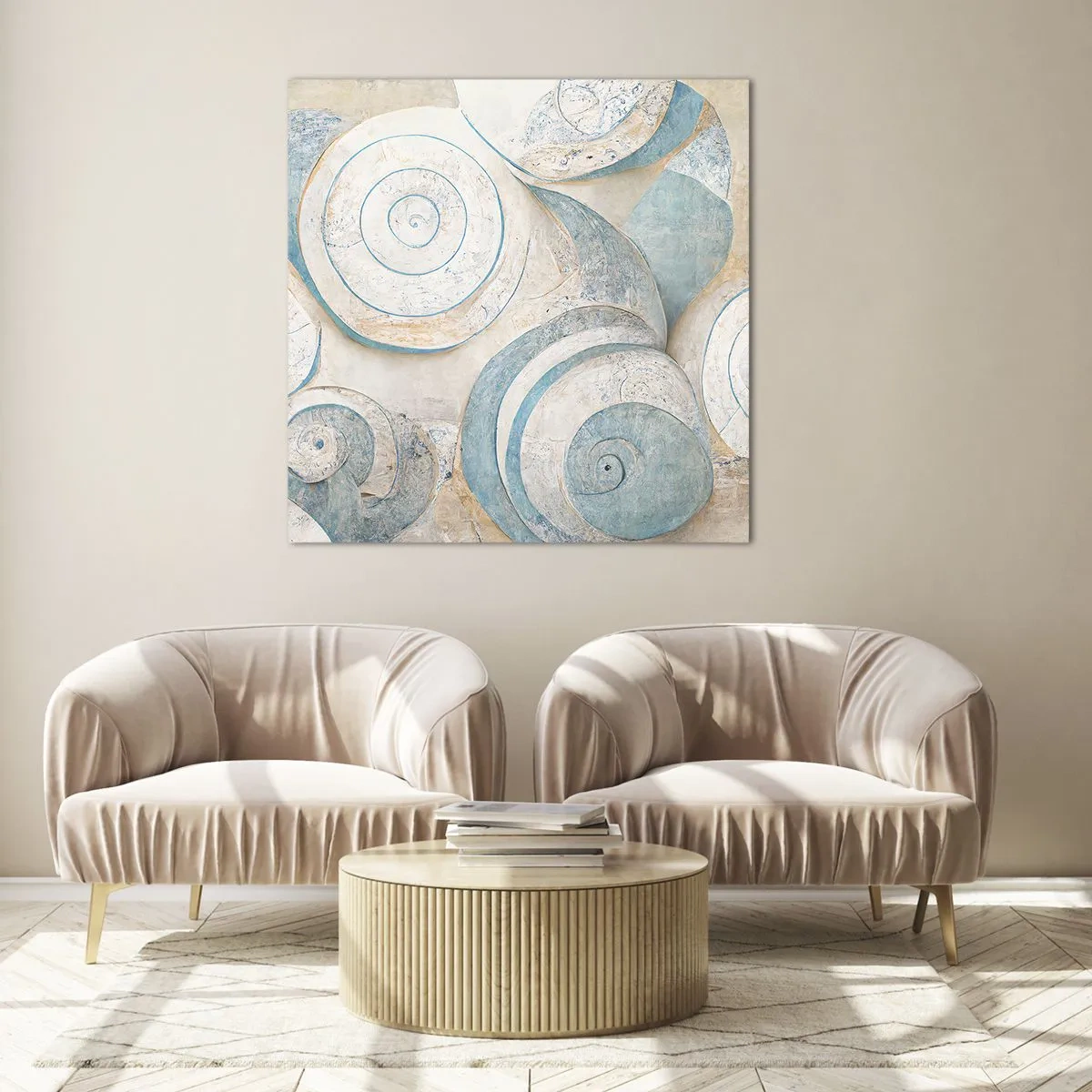 Impression sur verre - Image sur verre - Que cache la coque ? - 50x50 cm