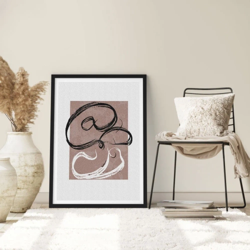 Affiche dans un cadre noir - Poster - Composition – la recherche de la plénitude - 61x91 cm