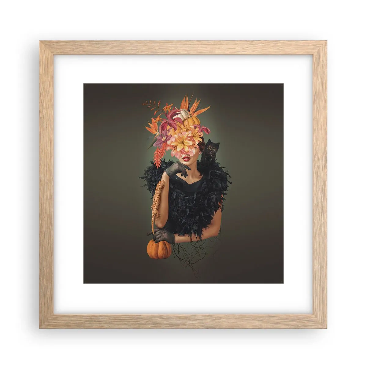 Affiche dans un chêne clair - Poster - Sort de sorcière - 30x30 cm
