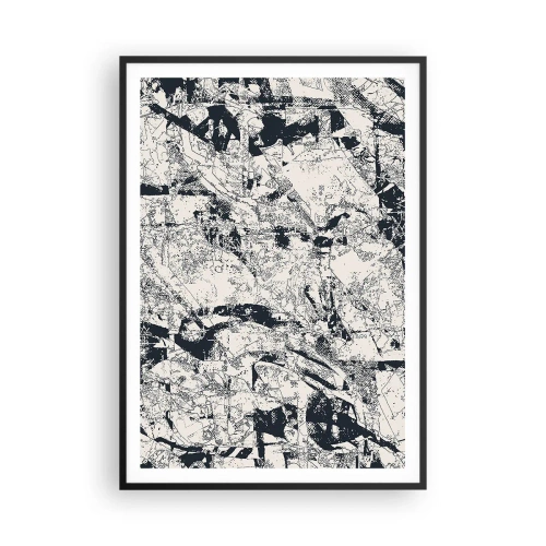 Affiche dans un cadre noir - Poster - Interpénétration des contraires - 70x100 cm