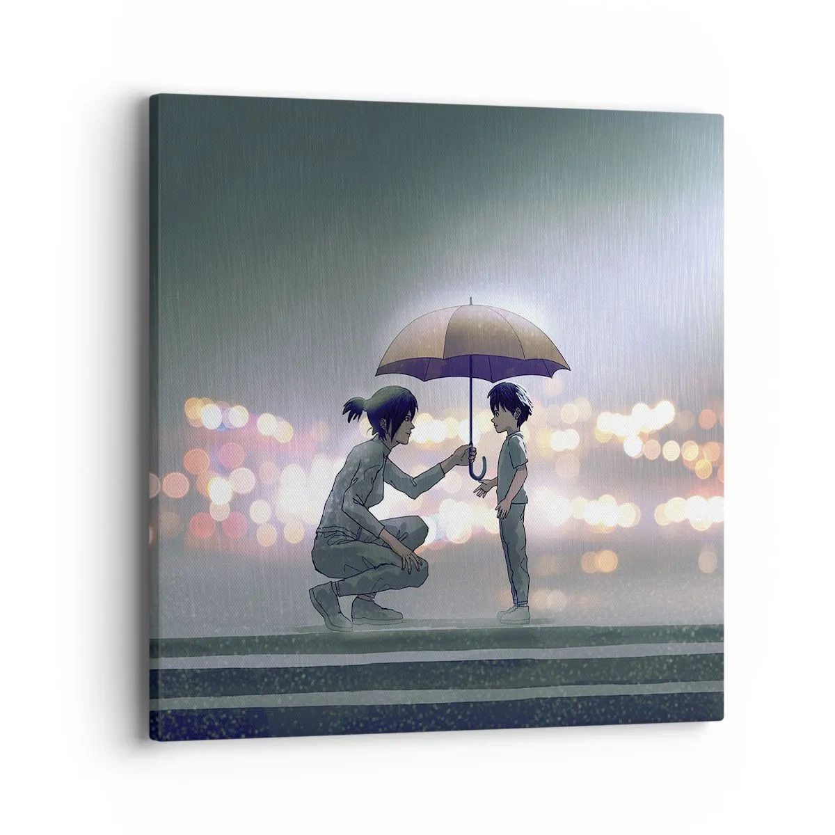 Impression sur toile - Image sur toile - Et maintenant, tout va bien - 40x40 cm