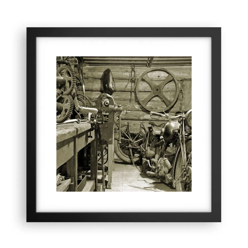 Affiche dans un cadre noir - Poster - Dans le hangar de l'oncle Władek - 30x30 cm