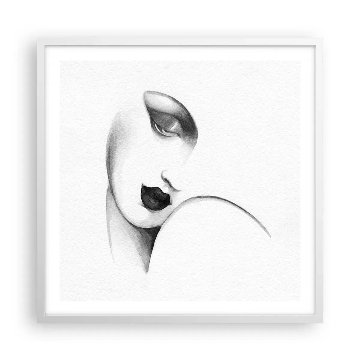 Affiche dans un cadre blanc - Poster - Dans le style de Lempicka - 60x60 cm