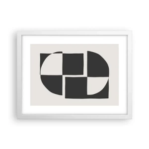 Affiche dans un cadre blanc - Poster - Antithèse - Synthèse - 40x30 cm